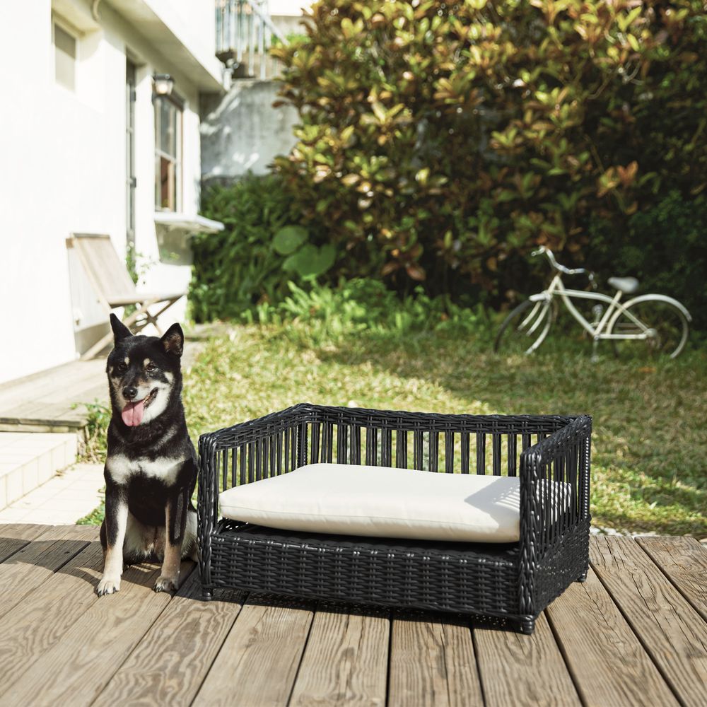 Indoor Outdoor Rattan Cat or Small Dog Bed Sofa Water Resistant
