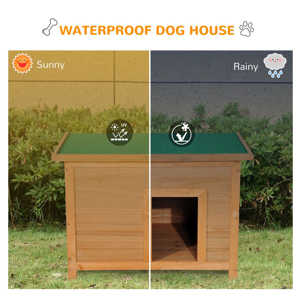 82cm Wooden Dog Kennel House Garden Shelter Backyard Waterproof Pet Supplies