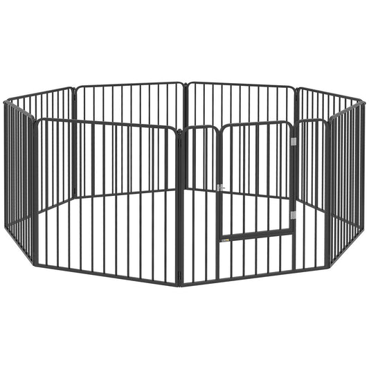 PawHut 80cm 8 Panels Heavy-Duty Dog Playpen for Small, Medium Dogs