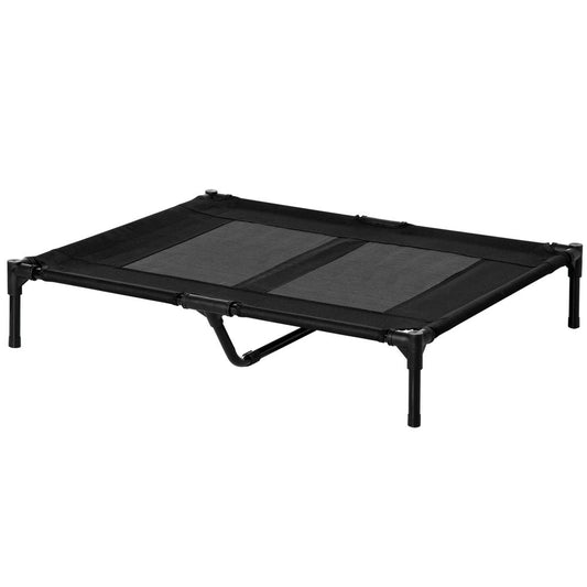 PawHut Large Pet Cot Portable Dog Cat Sleep Bed Elevated Camping Outdoor Black