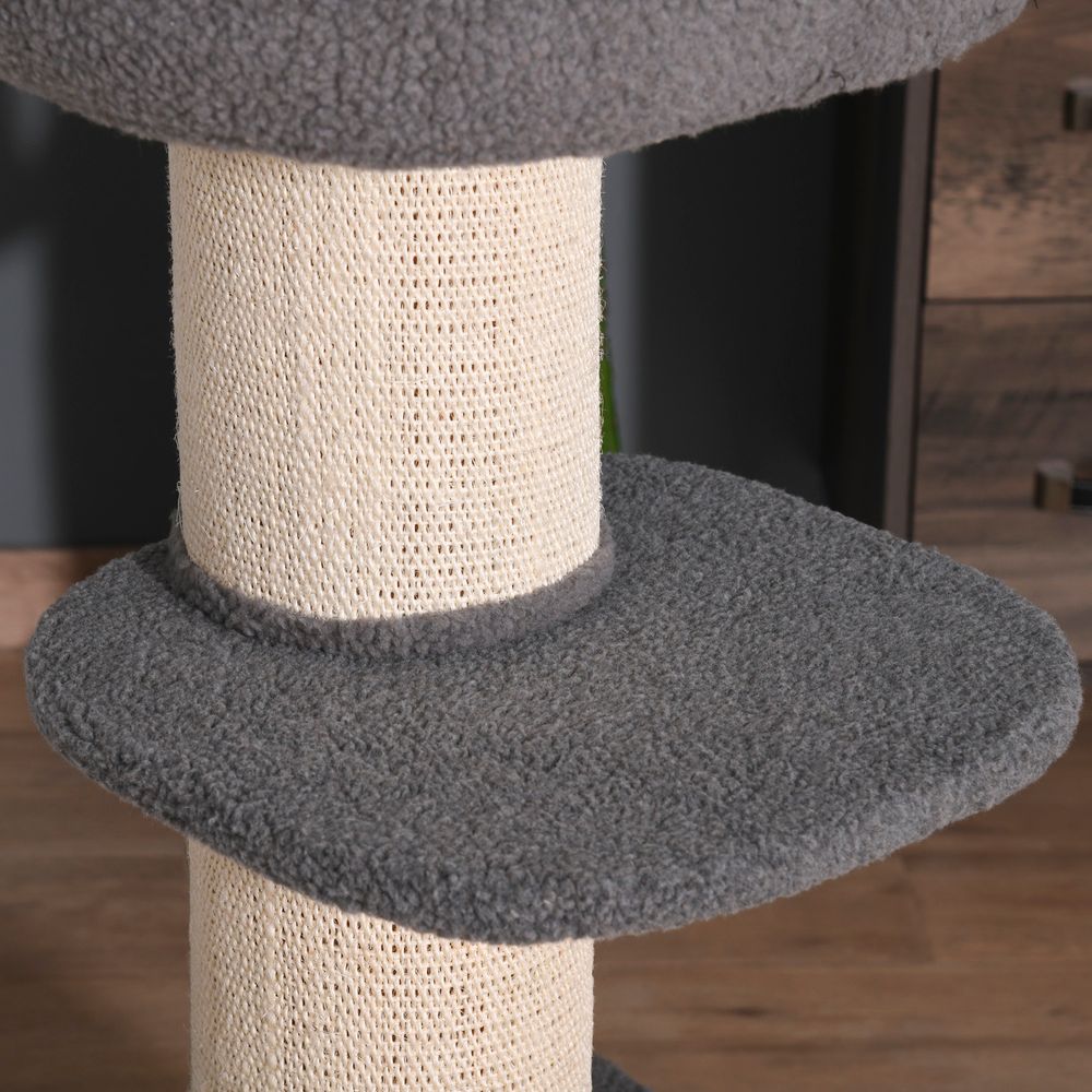 Cat Tree Kitten Tower Pet Furniture w/ Scratching Post Condo Perches Pawhut