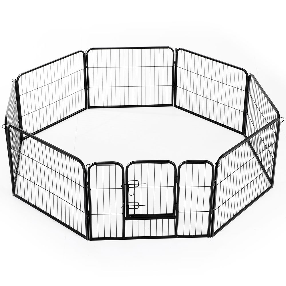 4 Sizes Pet Playpen Dog Rabbit  Puppy Cage Folding Run Fence Garden Metal Hutch