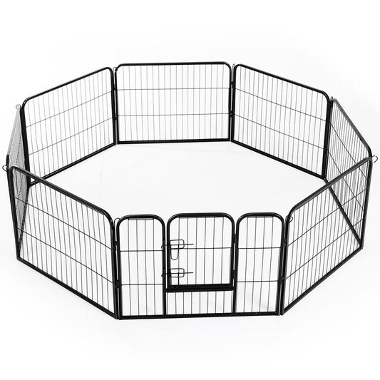 4 Sizes Pet Playpen Dog Rabbit  Puppy Cage Folding Run Fence Garden Metal Hutch