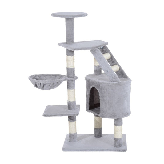 Deluxe Cat Tree Climb Post Kitten Scratching Condo Furniture Activity Pawhut