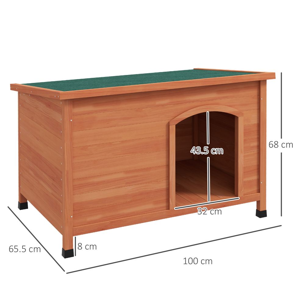 PawHut  Wooden Dog Kennel with Removable Floor, Openable Roof