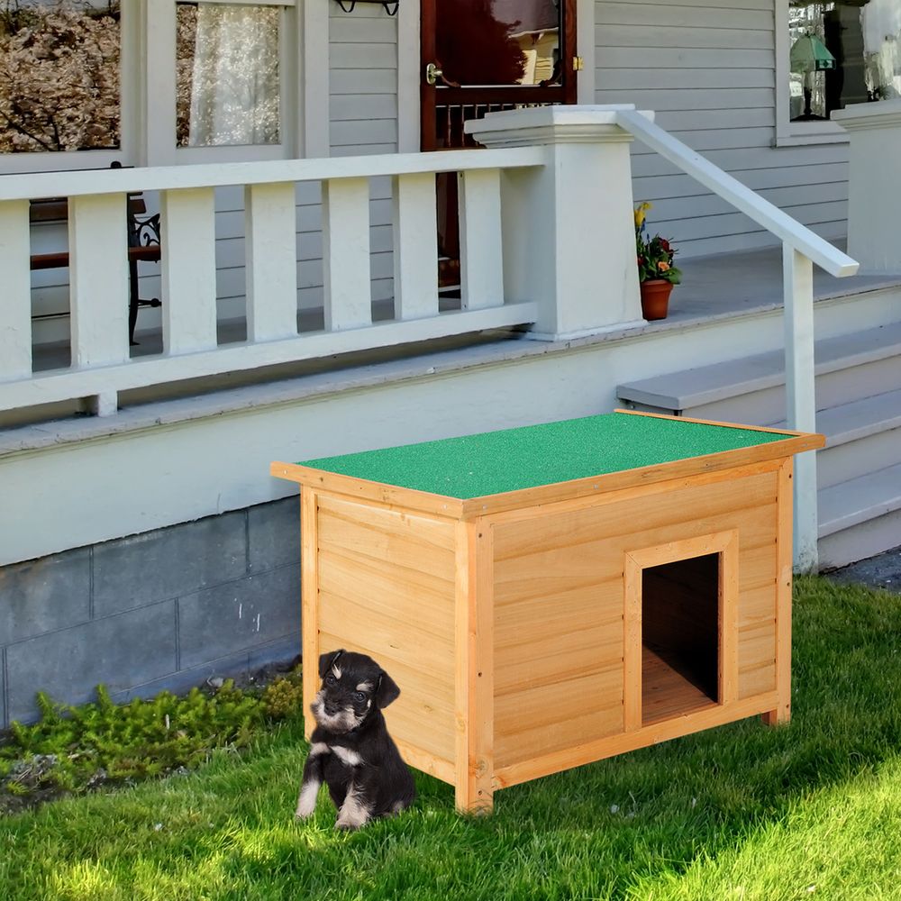 82cm Wooden Dog Kennel House Garden Shelter Backyard Waterproof Pet Supplies