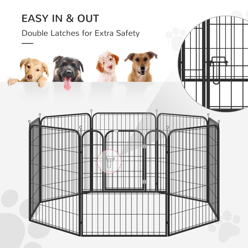 4 Sizes Pet Playpen Dog Rabbit  Puppy Cage Folding Run Fence Metal Hutch