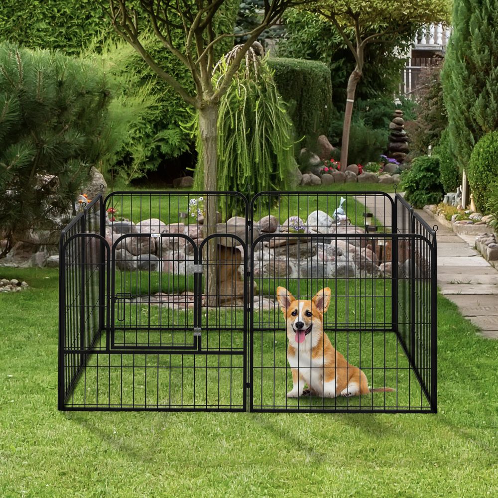 4 Sizes Pet Playpen Dog Rabbit  Puppy Cage Folding Run Fence Metal Hutch