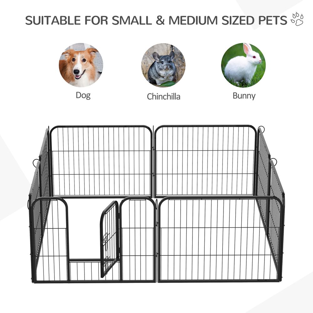 4 Sizes Pet Playpen Dog Rabbit  Puppy Cage Folding Run Fence Garden Metal Hutch