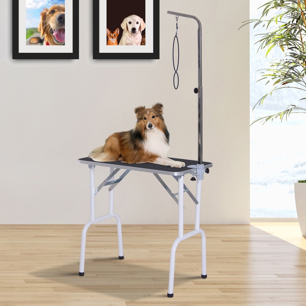 Dog Grooming Table Foldable with Adjustable Arm Max Load 30 KG 81x49x80 cm