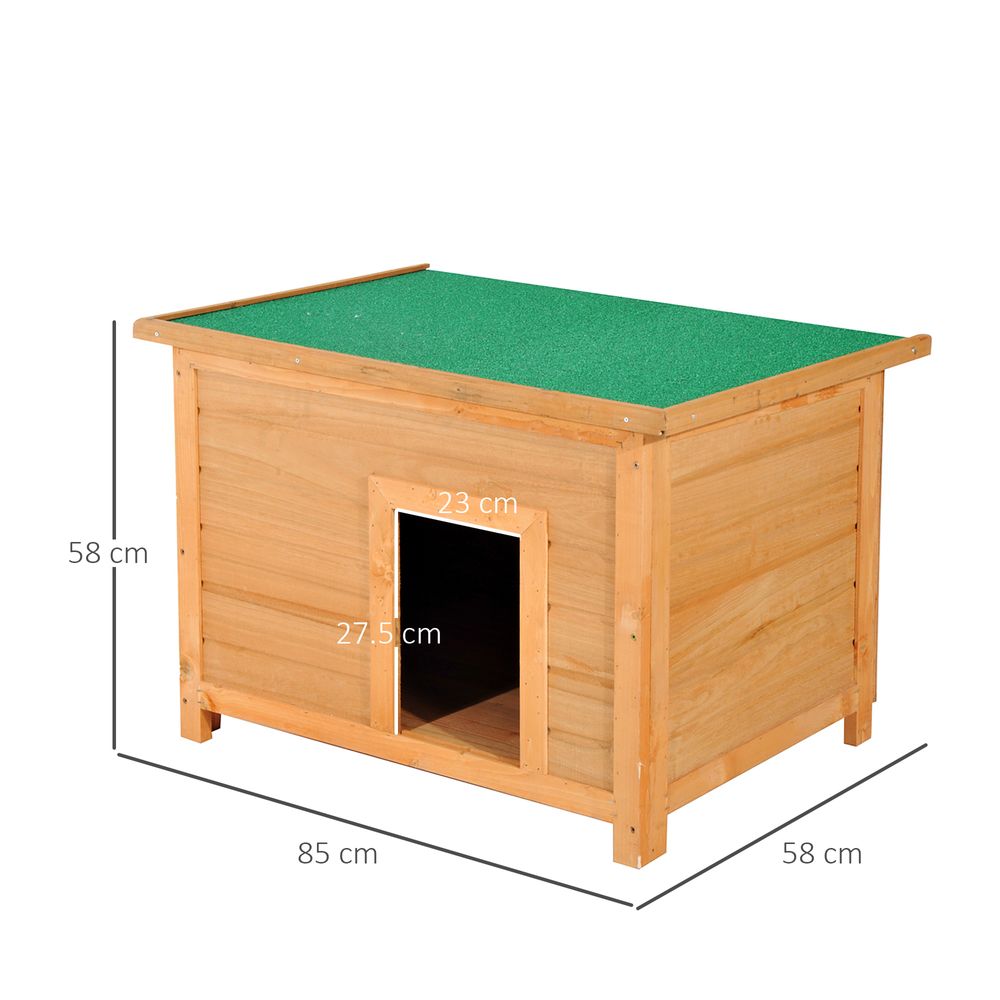 82cm Wooden Dog Kennel House Garden Shelter Backyard Waterproof Pet Supplies