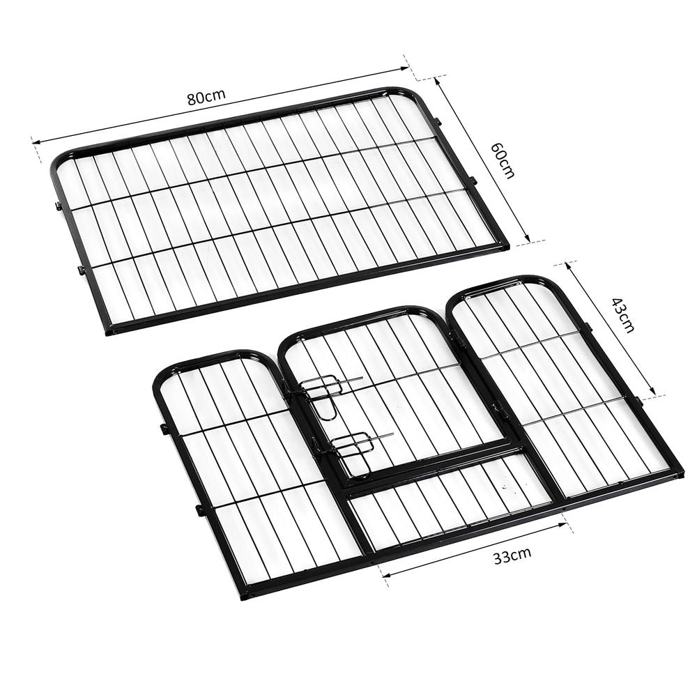 4 Sizes Pet Playpen Dog Rabbit  Puppy Cage Folding Run Fence Garden Metal Hutch