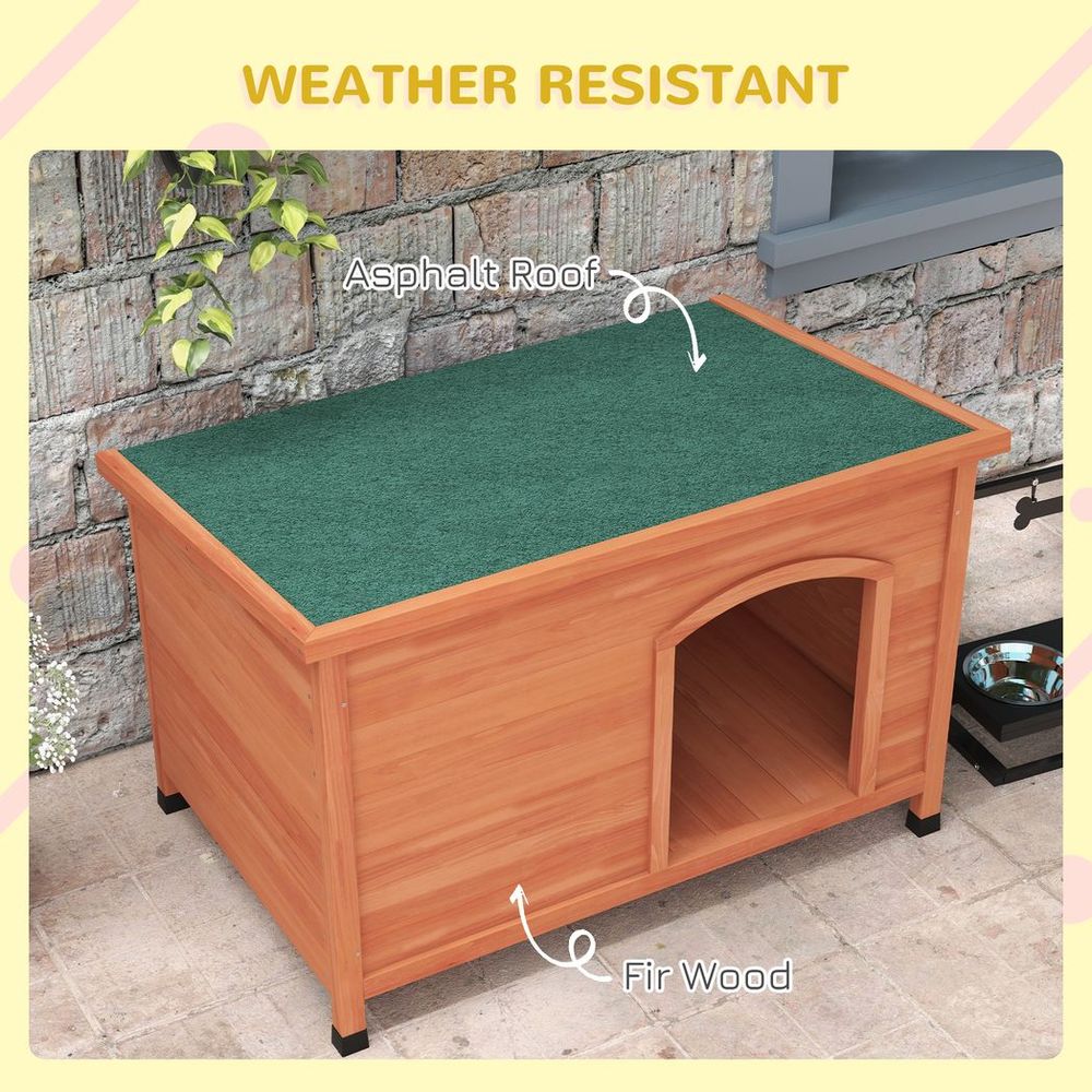 PawHut  Wooden Dog Kennel with Removable Floor, Openable Roof