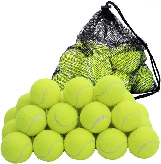 Sterun Tennis Balls with Storage Bag, Tennis Balls for Dogs, Perfect for Tennis, Toys Sports, Cricket, Thick Walled Tennis Balls