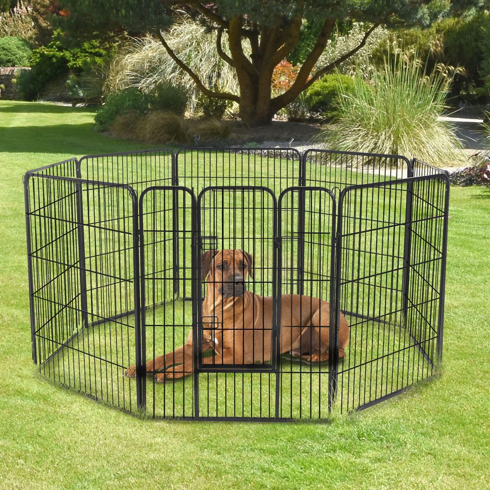 4 Sizes Pet Playpen Dog Rabbit  Puppy Cage Folding Run Fence Garden Metal Hutch