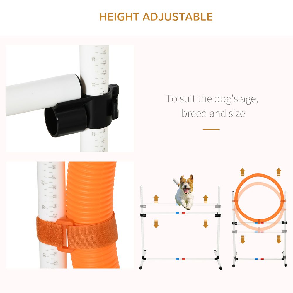 3-Piece Suit Portable Pet Agility Training Set for Dogs Obstacle Course