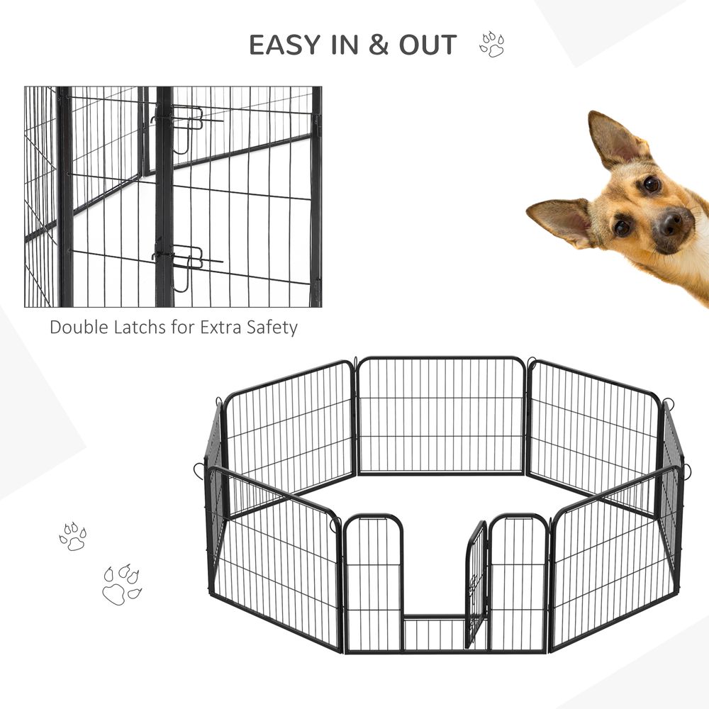 4 Sizes Pet Playpen Dog Rabbit  Puppy Cage Folding Run Fence Garden Metal Hutch