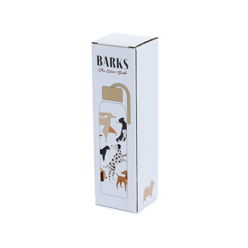 Reusable Glass Water Bottle - Bark Dog