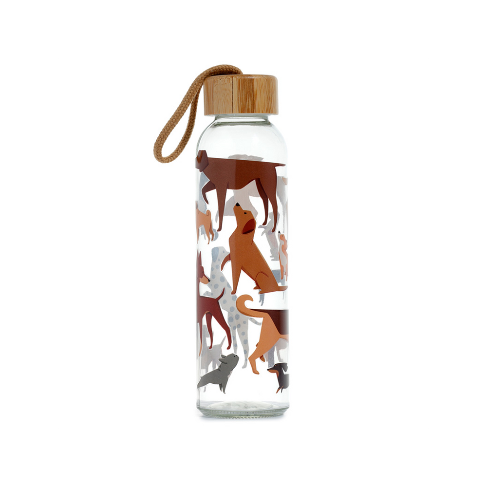 Reusable Glass Water Bottle - Bark Dog