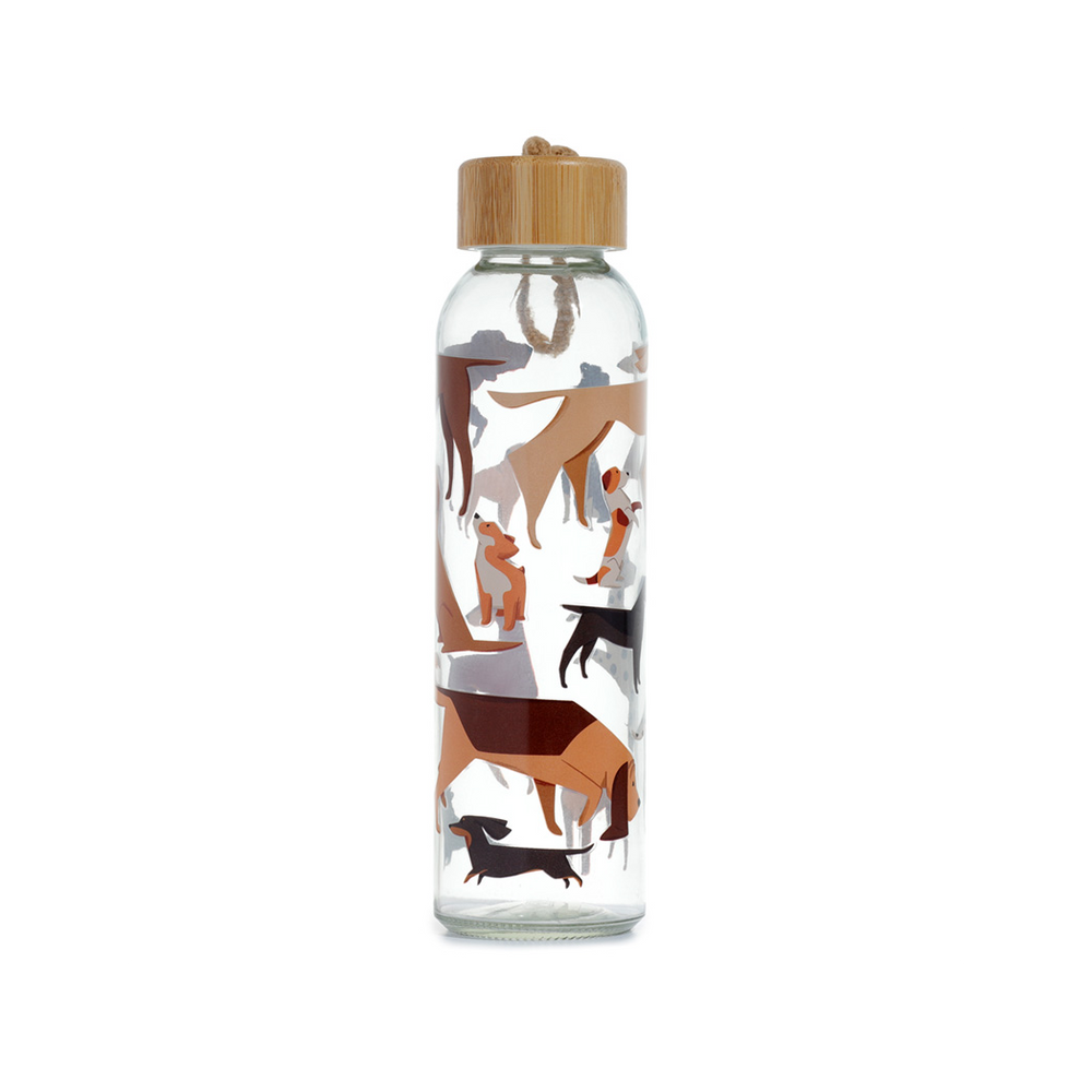 Reusable Glass Water Bottle - Bark Dog